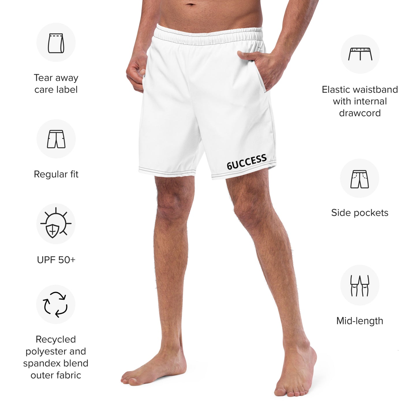 6UCCESS Men's Swim Trunks