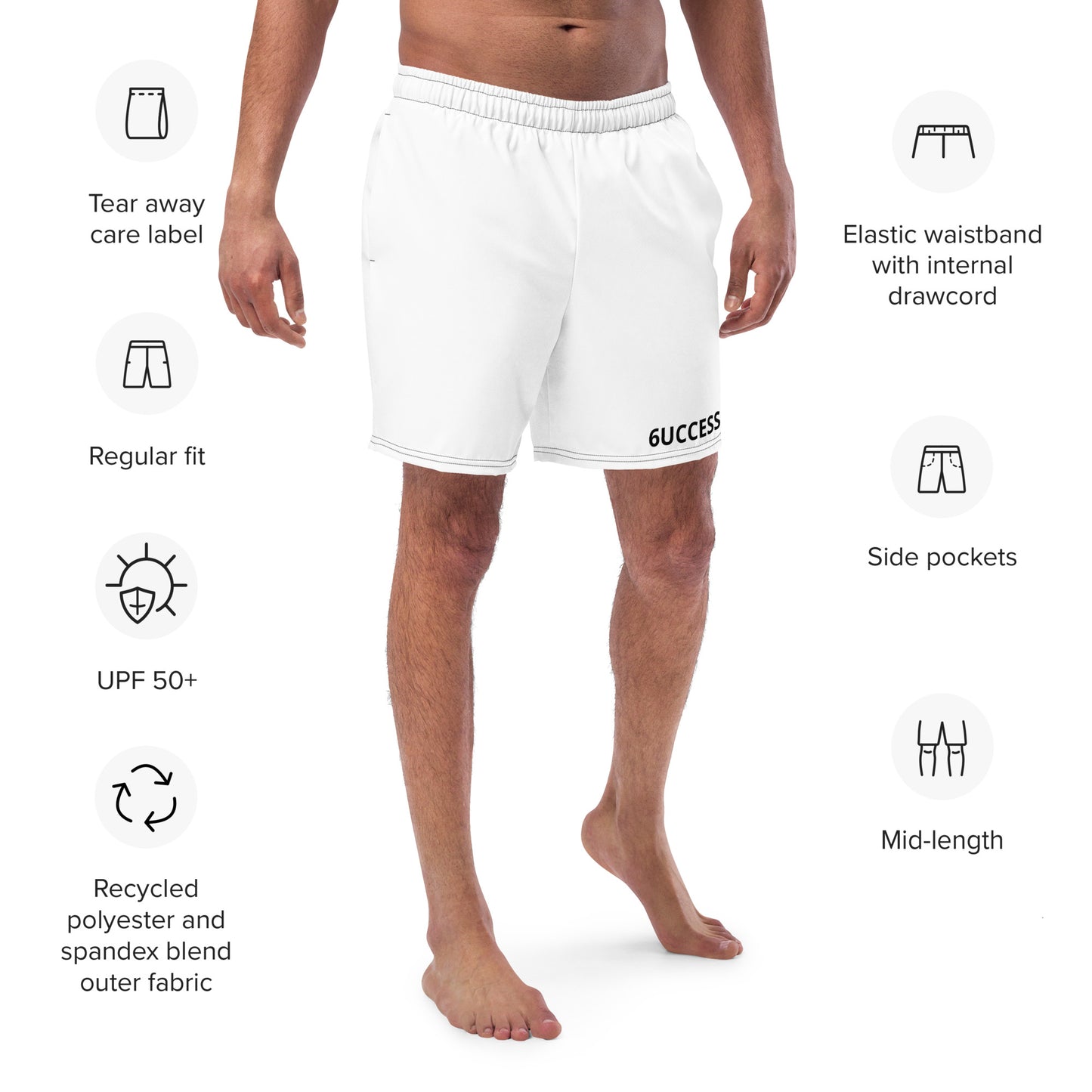 6UCCESS Men's Swim Trunks