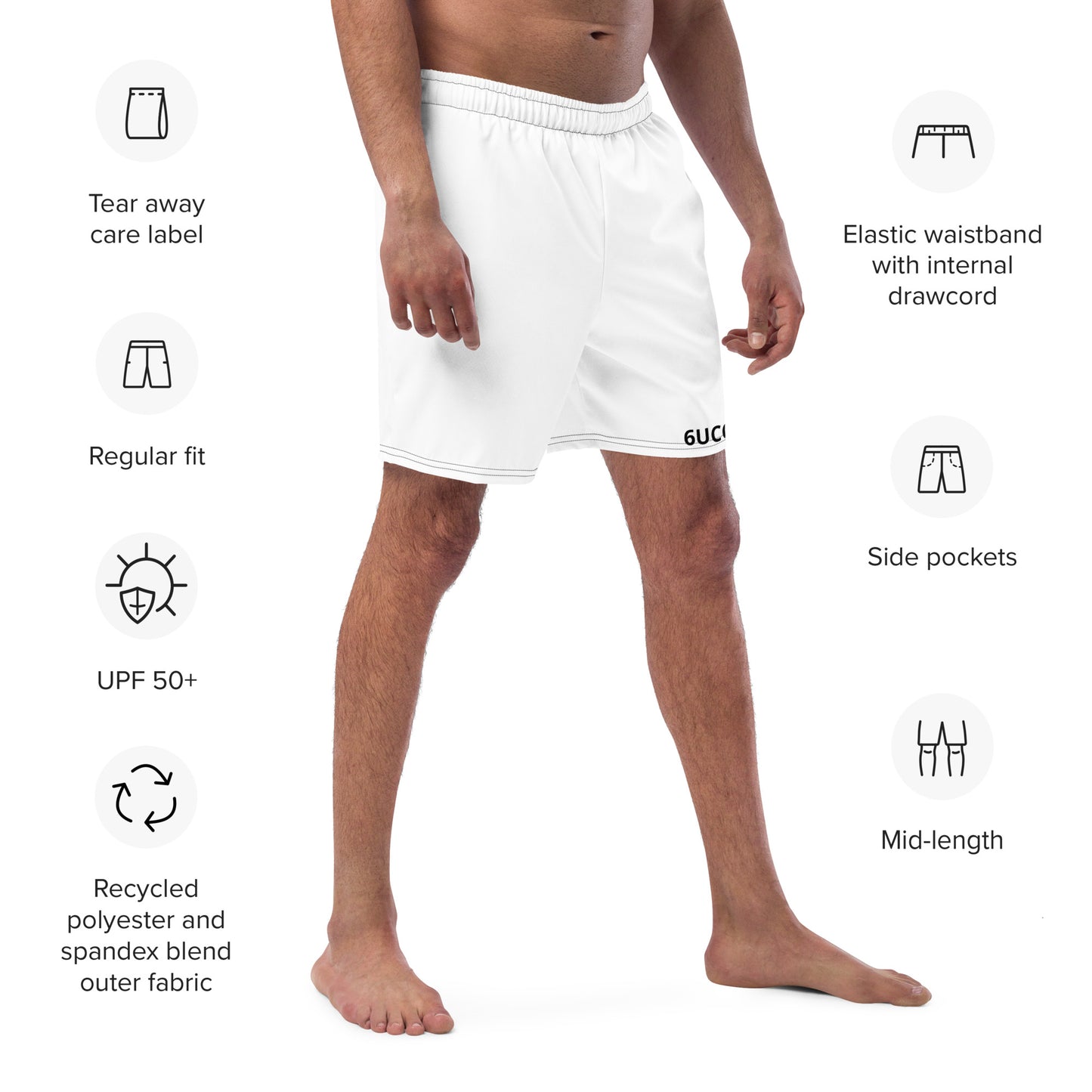 6UCCESS Men's Swim Trunks
