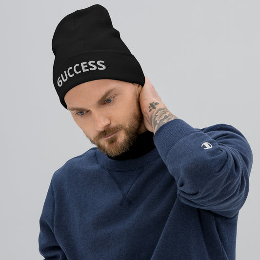 6UCCESS Beanie w/White Embroidered