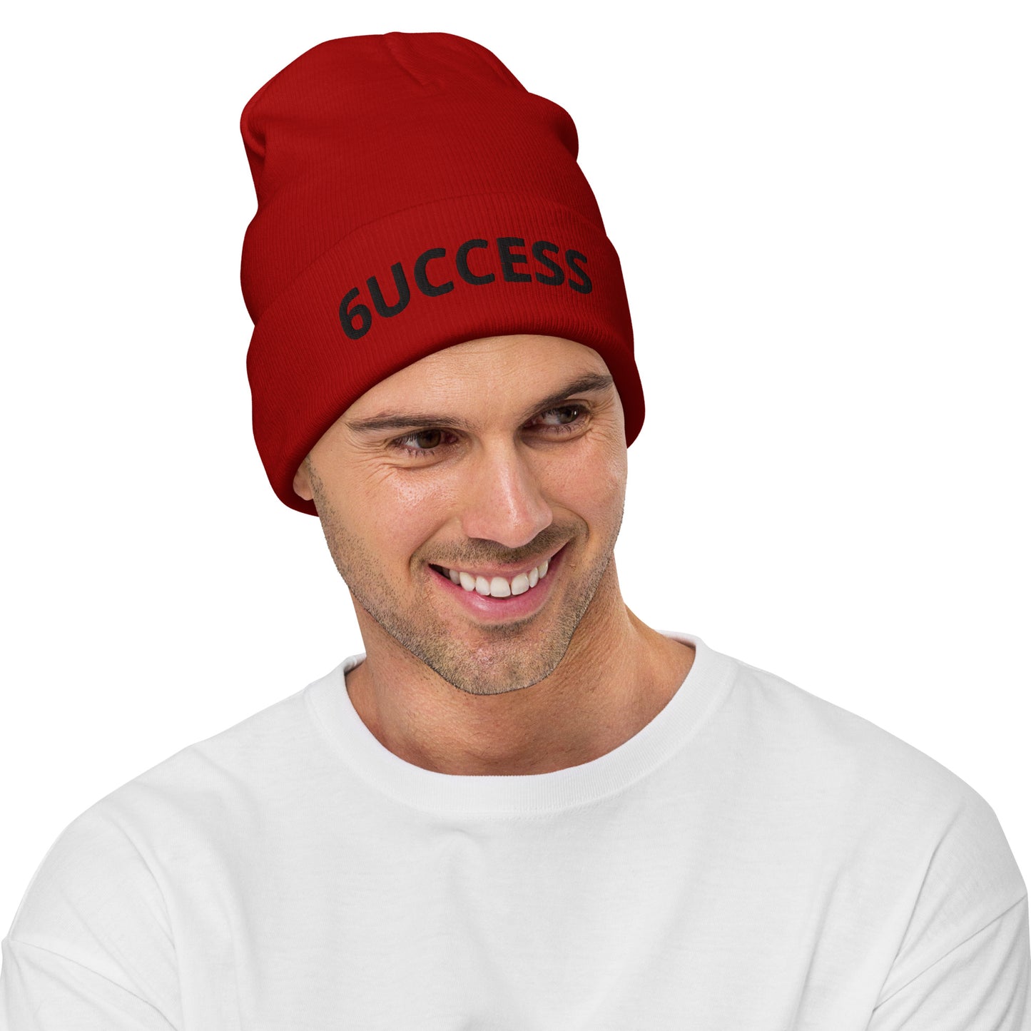 6UCCESS Beanie w/ Black Embroidered