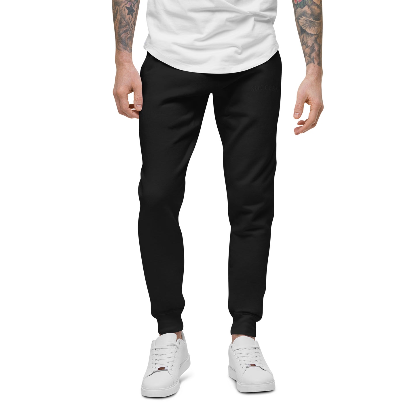 6UCCESS Slim Sweatpants w/ Black Embroidered