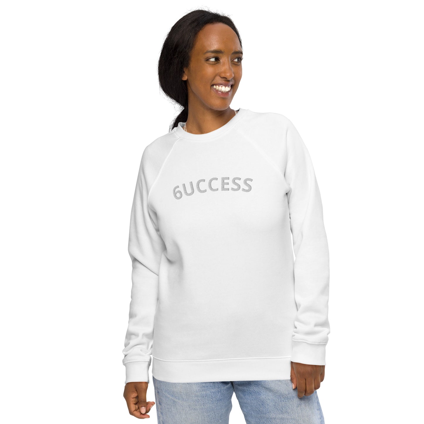 6UCCESS Crewneck Sweater w/ White Embroidered Unisex (center)